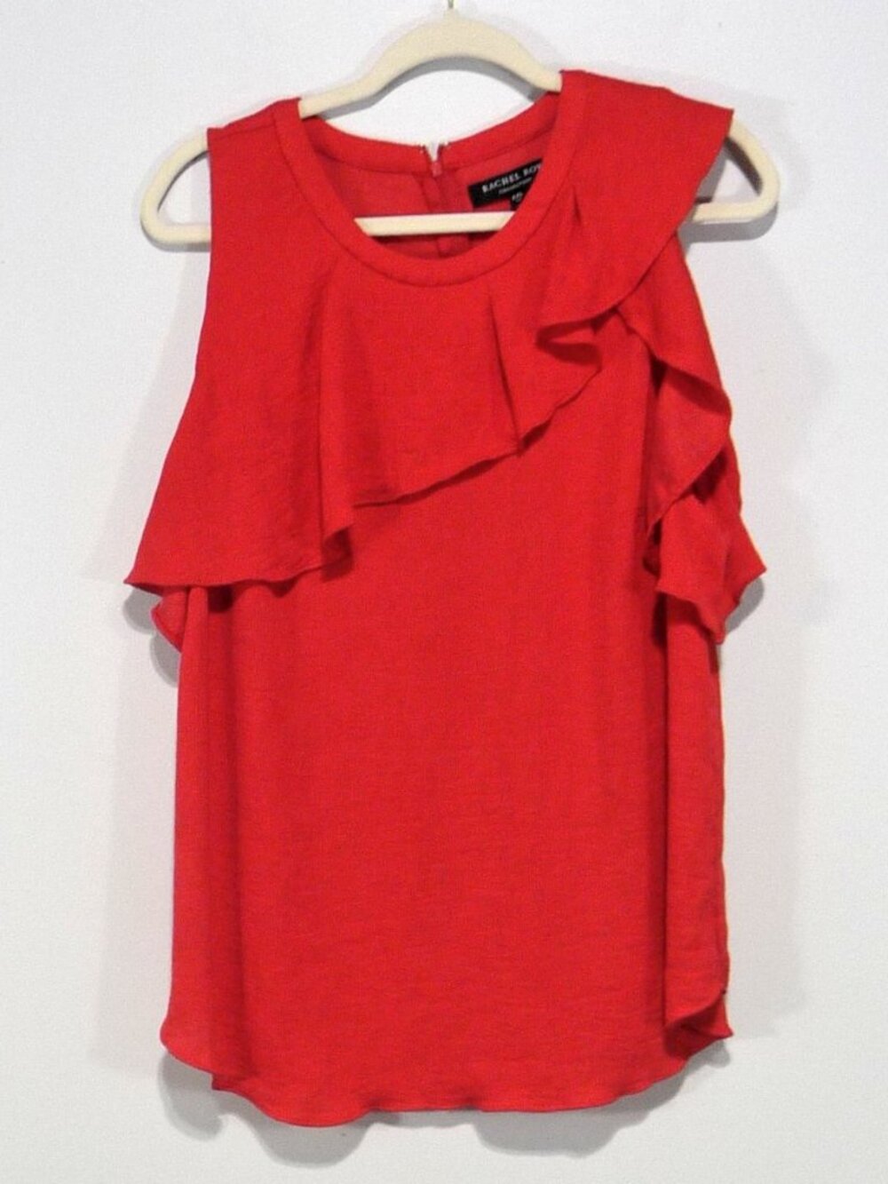 RACHEL ROY SIZE XXL RED SLEEVELESS RUFFLE TOP